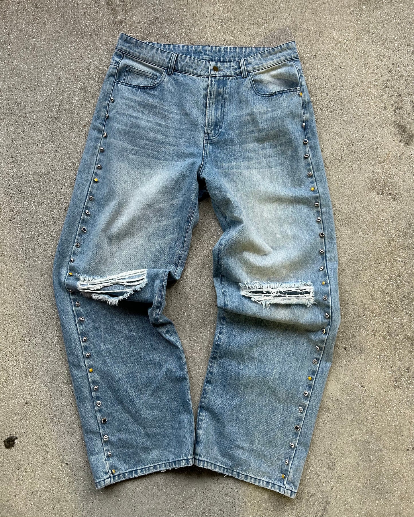 Studded Rhinestones Jeans