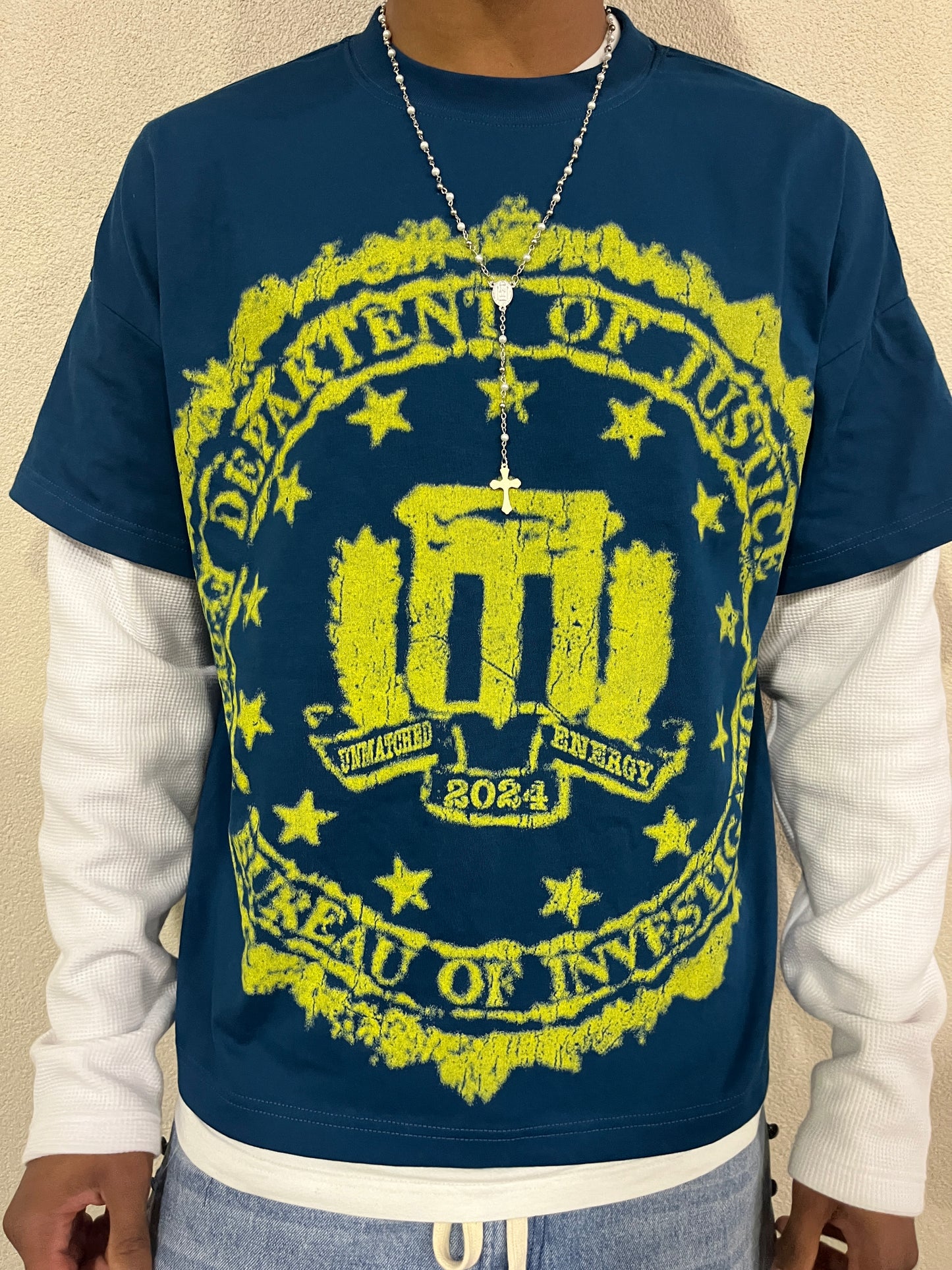 Blue Double Sleeve Shirt