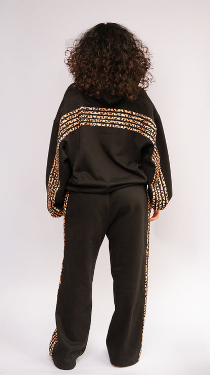 Black cheetah tracksuit