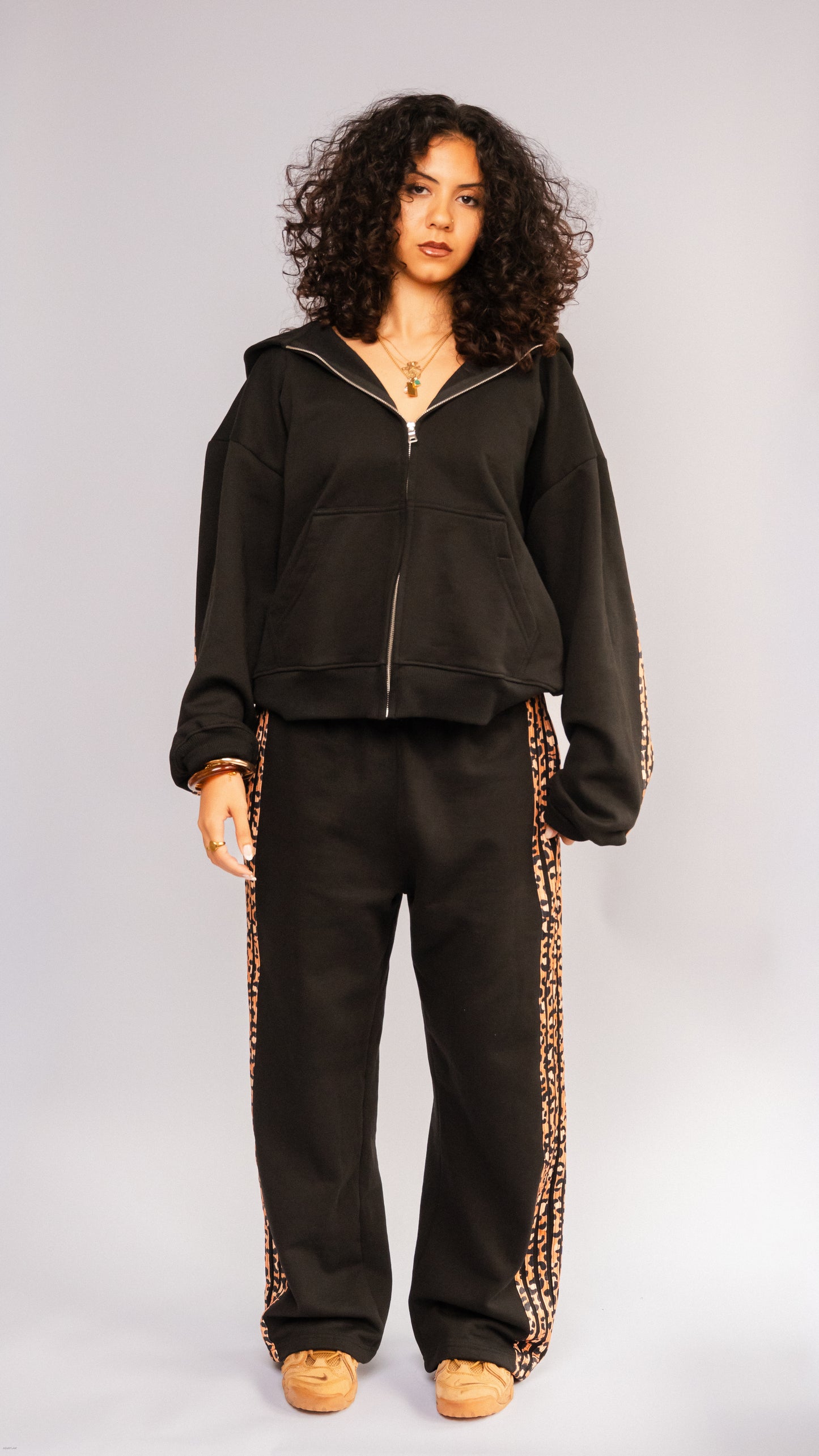 Black cheetah tracksuit