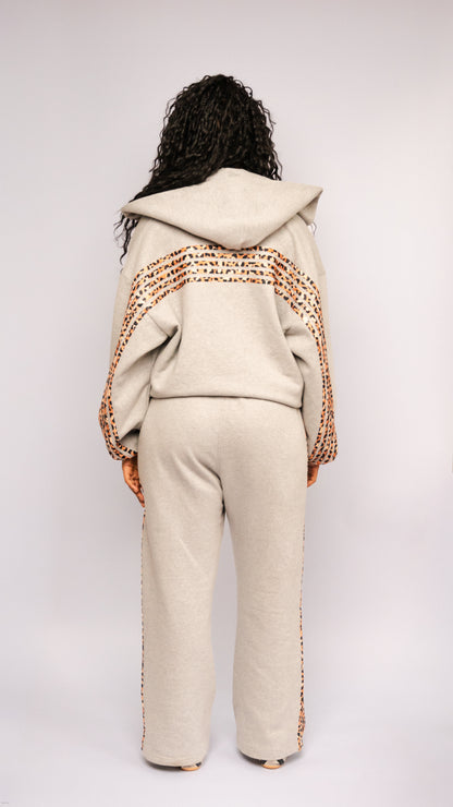 Grey Cheetah Sweats