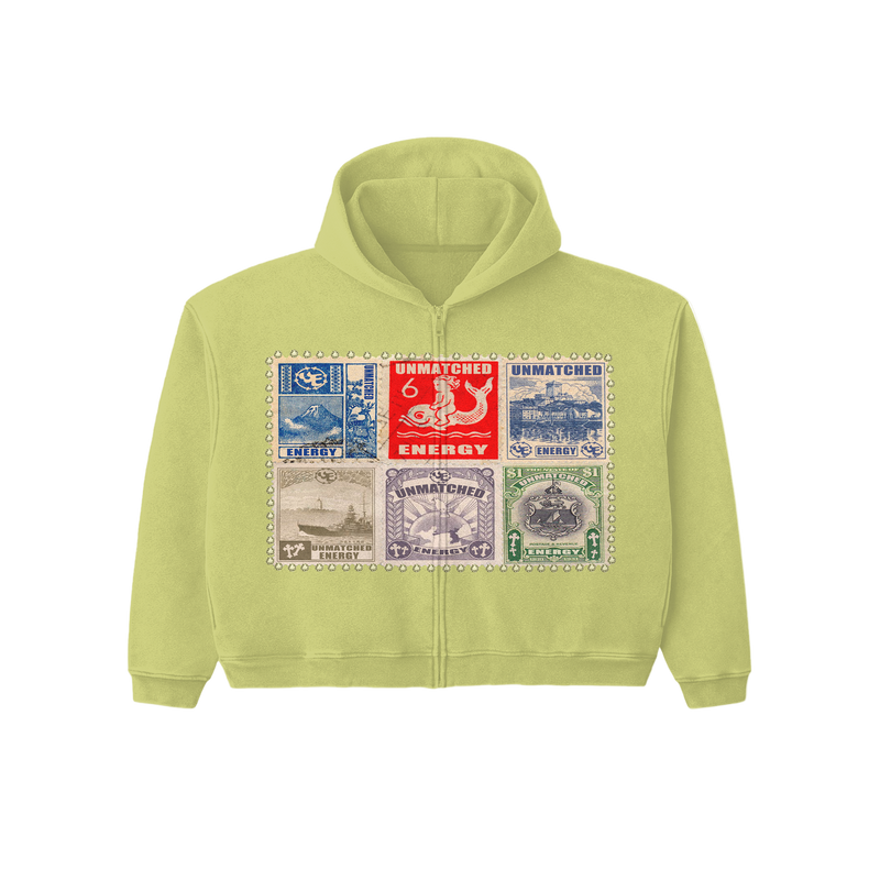 OLIVE GREEN POSTAL ZIP UP