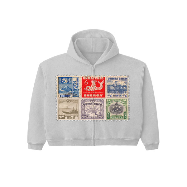 GREY POSTAL ZIP UP
