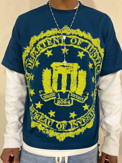 Blue Double Sleeve Shirt