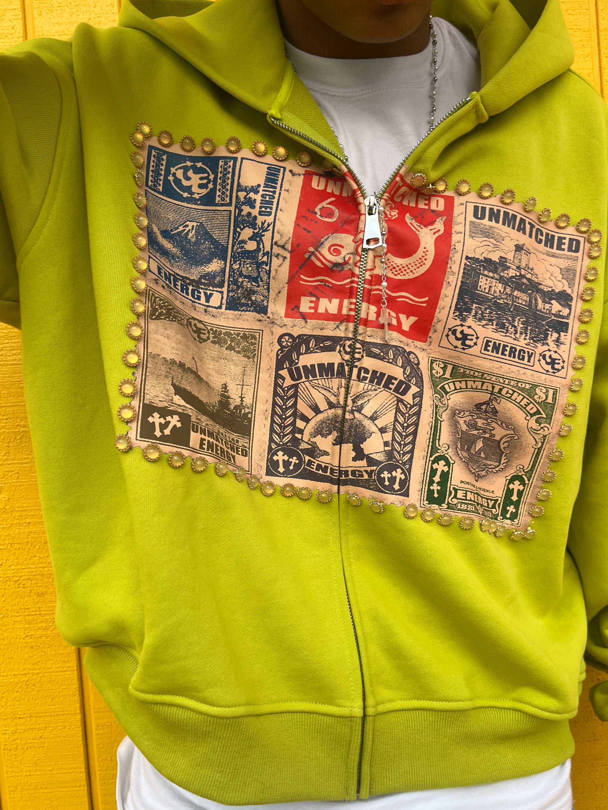 Grey Postal Zip Up Hoodie
