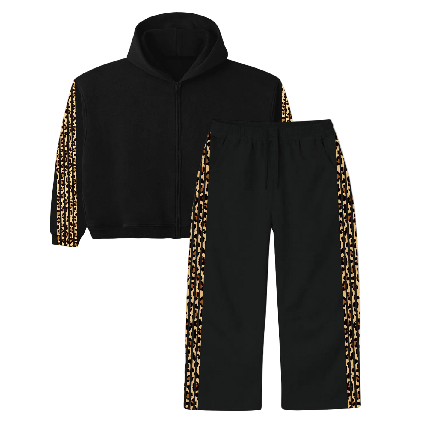 Black cheetah tracksuit