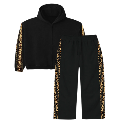 Black cheetah tracksuit