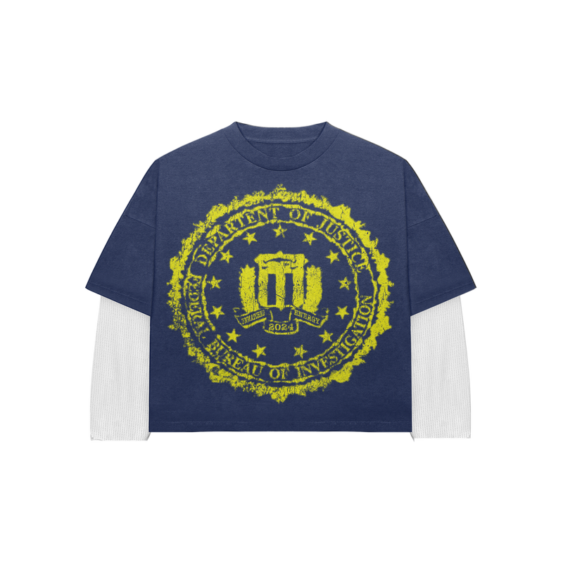 BLUE DOUBLE SLEEVE SHIRT