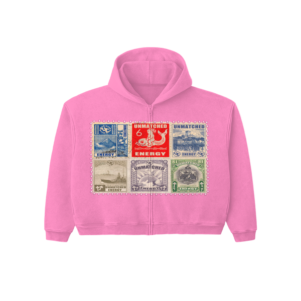 PINK POSTAL ZIP UP